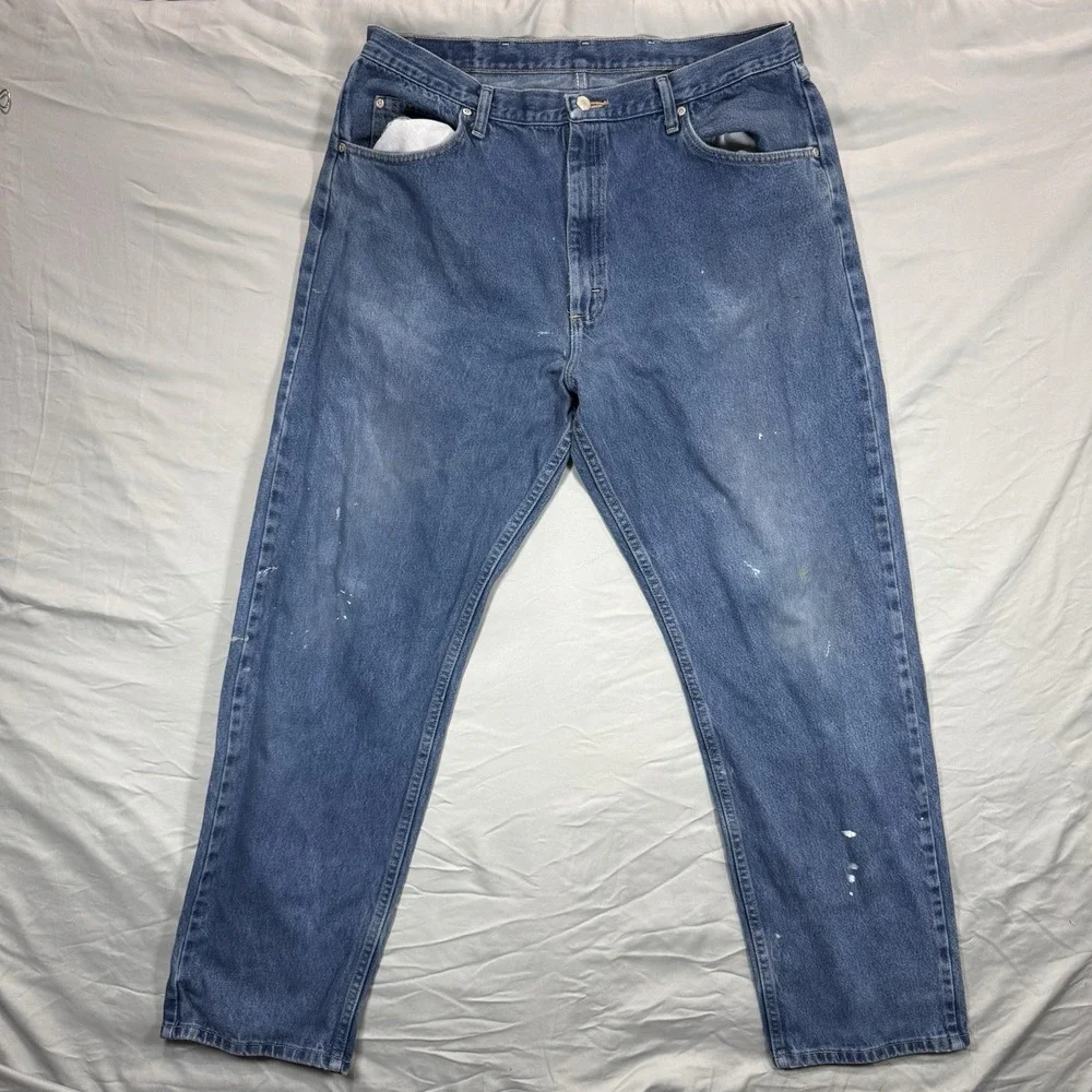 Men's Wrangler Jeans 40x32 (36x32) Relaxed Fit Blue Denim Premium Quality Cowboy